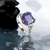 Anillo de Amatista Con Plata