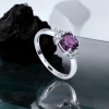 Elegante Anillo de Plata de Ley con Amatista