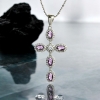 Cruz de Plata Con Amatista