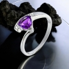 Anillo de Plata de Ley 925 con Amatista