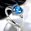 Hermoso Anillo de Plata .925 con una Gema de Topacio Azul