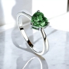 Anillo de Esmeralda en Plata de Ley 925 Corazón
