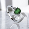 Anillo de Esmeralda en Plata .925 8 mm x 6 mm
