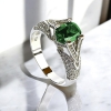 Anillo de Esmeralda Con Plata de Ley 925