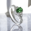 Anillo de Esmeralda en Plata .925 7 mm x 5 mm