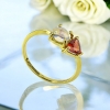 Anillo de Opalo de Fuego Mexicano Zafiro 14K Oro Amarillo