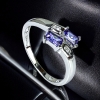 Anillo de Tanzanita Corte Esmeralda Solitario