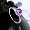 Lujoso Anillo de Plata con Amatista