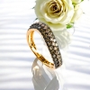 0.76 Ctw Anillo de Oro Amarillo de 14K con Diamante Chocolate