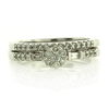 14K WHITE GOLD DIAMOND RING 0.50 CARAT GENUINE DIAMONDS