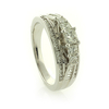 Anillo de Compromiso con Diamantes en Oro Blanco 18k