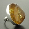 Anillo de Ambar Baltico en Plata .925