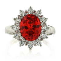 Anillo de Opalo Mexicano de Fuego en Plata de Ley