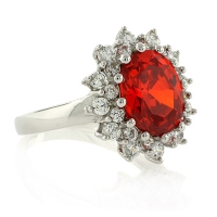 Anillo de Opalo Mexicano de Fuego en Plata de Ley