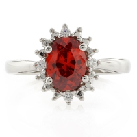 Opalo Cereza en Anillo de Plata .925