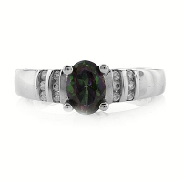 Anillo de Plata con Topacio Mistico