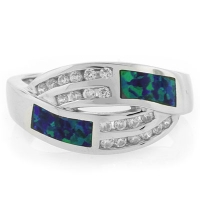 Opalo Australiano en Anillo de Plata