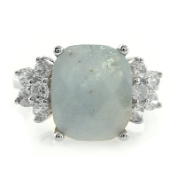 Anillo de Plata Esterlina con Aguamarina