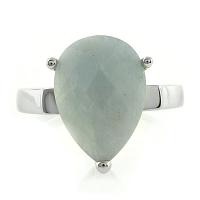 Anillo de Aguamarina sobre Plata .925