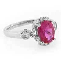 Precioso Anillo de Plata con Topacio Rosa