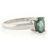 Anillo de Plata de Ley con Turmalina Verde