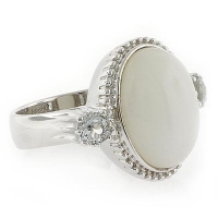 Anillo de Jade con Topacio en Plata de Ley