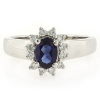 Anillo de Plata .925 con Zafiro Azul