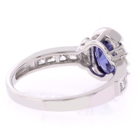 Anillo de Plata con Tanzanita en Corte Ovalado