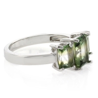 Anillo de Plata .925 con 3 Gemas de Turmalina