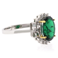 Precioso Anillo de Plata .925 con Esmeralda