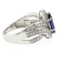 Anillo de Plata .925 con Tanzanita y Zirconias