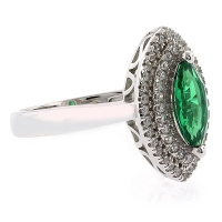 Anillo de Esmeralda en Corte Marquise