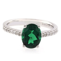 Anillo de Esmeralda en Plata de Ley .925