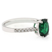Anillo de Esmeralda en Plata de Ley .925