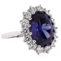 Hermoso Anillo de Tanzanita en Plata .925