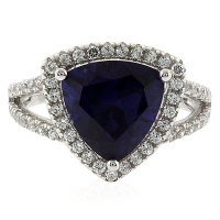 Anillo de Plata de Ley con Zafiro