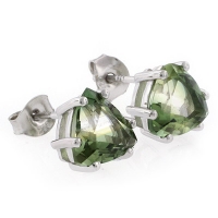 Aretes de Plata de Ley .925 con Turmalina