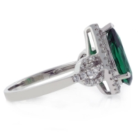 Enorme Anillo de Esmeralda en Plata de Ley .925