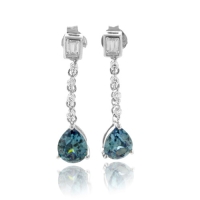 Aretes de Alejandrita Bicolor en Plata Fina .925