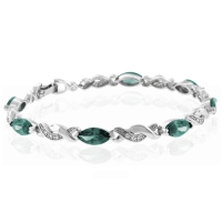 Elegante Pulsera de Plata de Ley .925 con Alejandrita