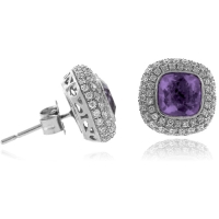 Hermosos Aretes de Alejandrita ( Azul/Morado ) en Plata de Ley .925