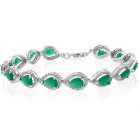 Pulsera de Esmeralda en Plata de Ley .925