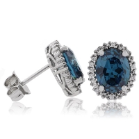 Aretes de Plata de Ley .925 con AlejandritaAretes de Plata Fina .925 con Alejandrita