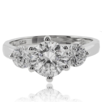 Anillo de Compromiso en Plata .925
