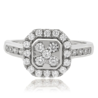 Hermoso Anillo de Compromiso en Plata .925