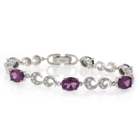 Pulsera de Plata .925 con Gemas de Alejandrita Bicolor