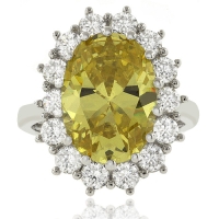 Anillo de Citrina Corte Ovalado en Plata 925