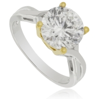 Anillo Solitario de Plata Fina .925