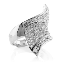 Anillo de Plata de Ley .925 con Cristales de Swarovski