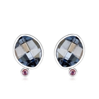 Aretes Color Azul de Cristal Austriaco